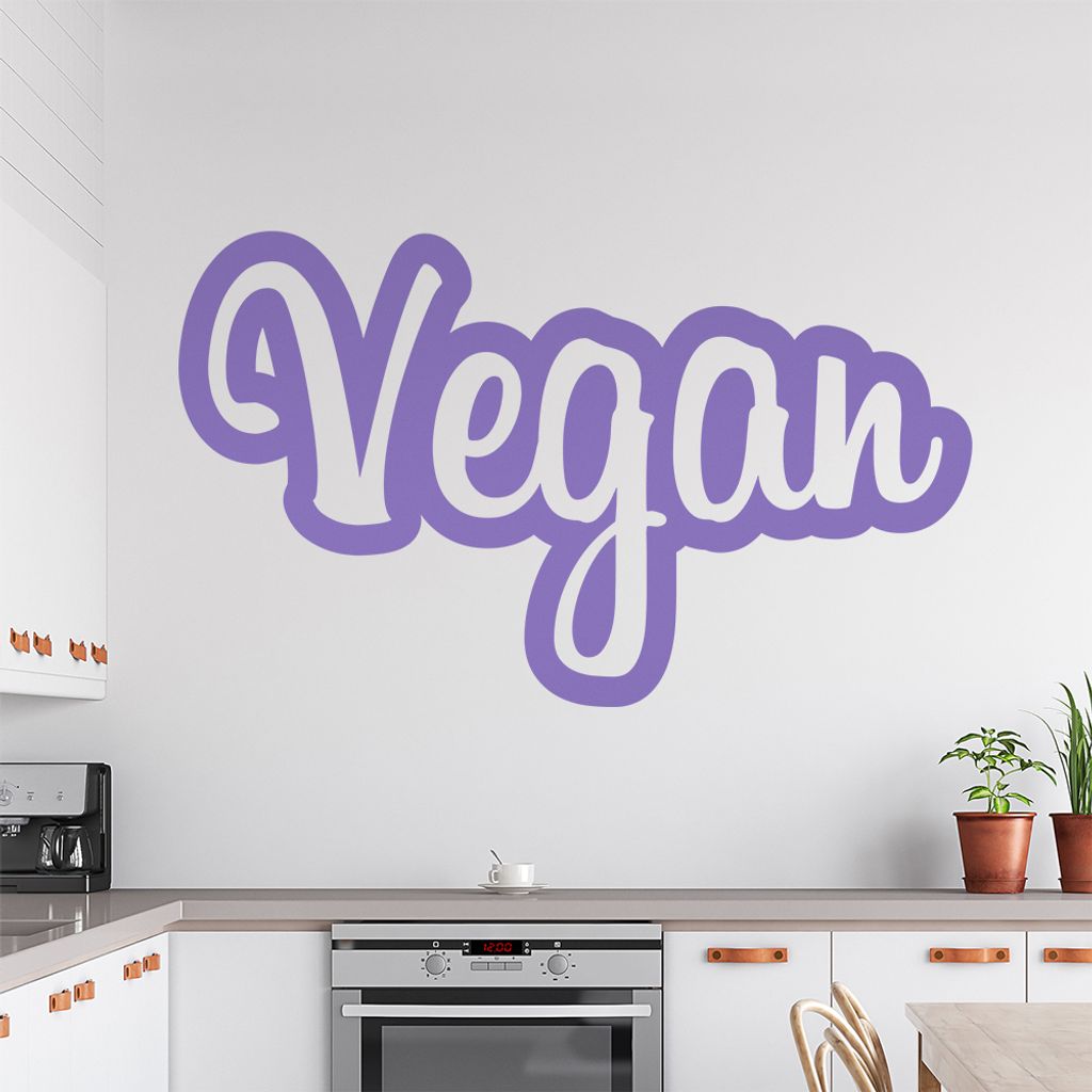 Vegan Veganismus Ernährung Wandtattoo Wandaufkleber Wall Sticker - Dekoration, Küche, Wohnzimmer, Schlafzimmer, Badezimmer