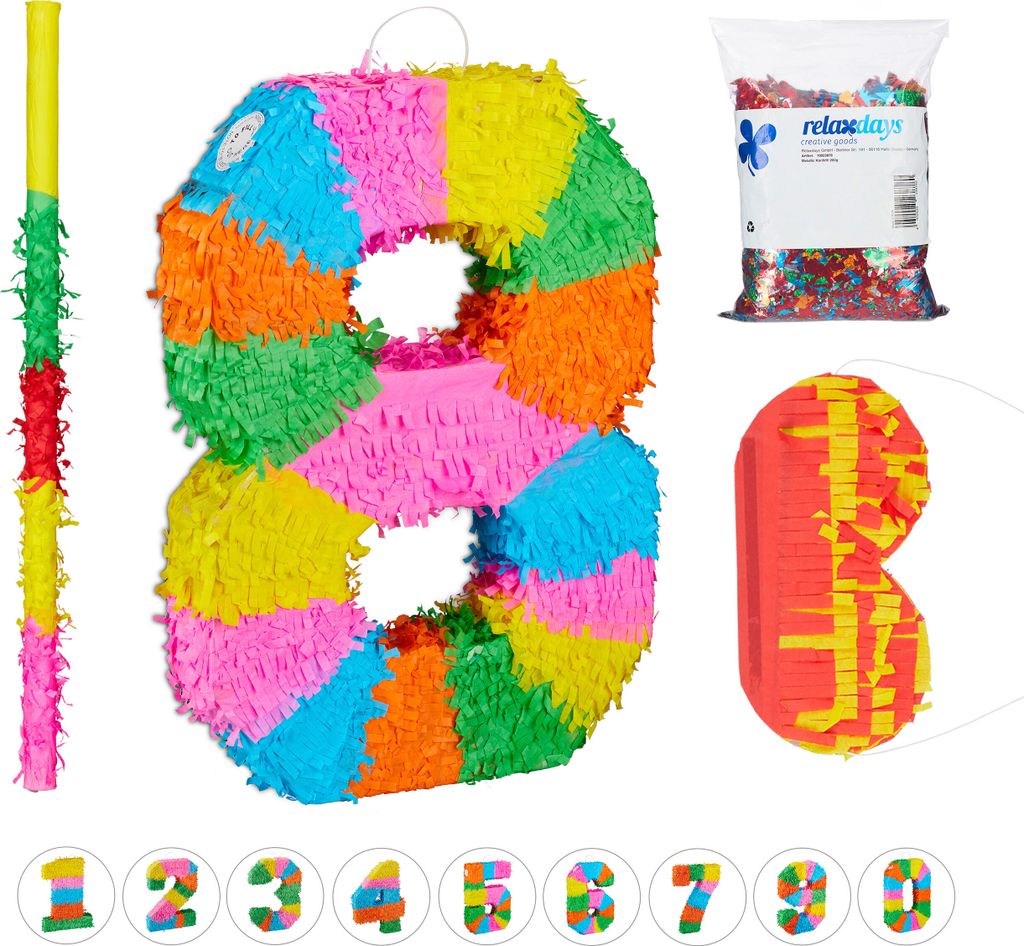 relaxdays 4-tlg. Pinata Set