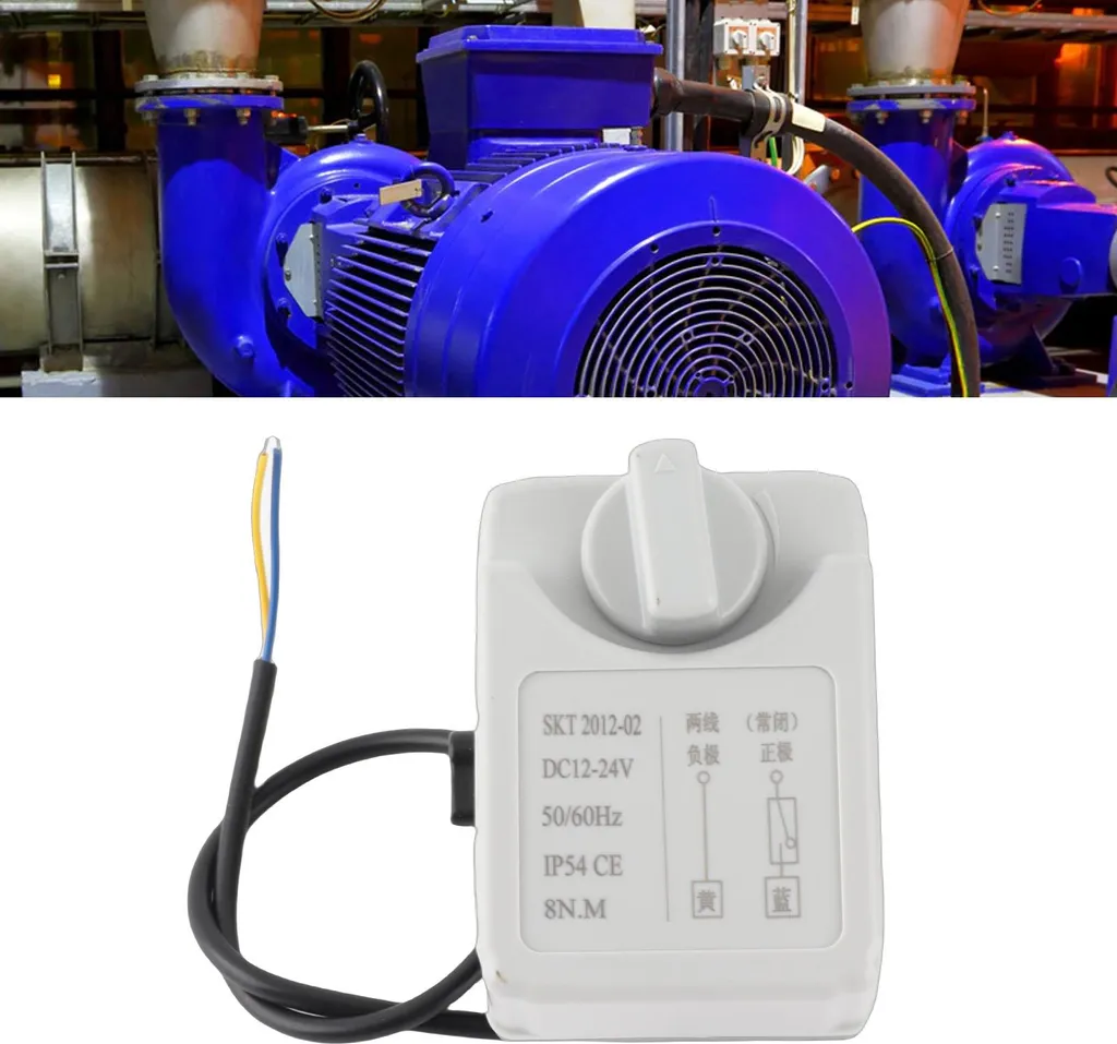 Vanne à bille motorisée DN20 2 voies NC 12V-24V DC Commande Manuelle - 10