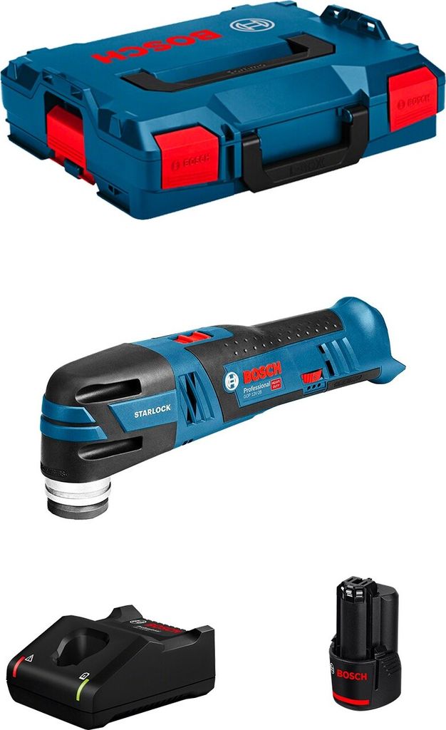 Multi-Cutter BOSCH GOP 12V-28 (1 x 3,0 Ah + GAL12V-40 + L-Boxx 102)