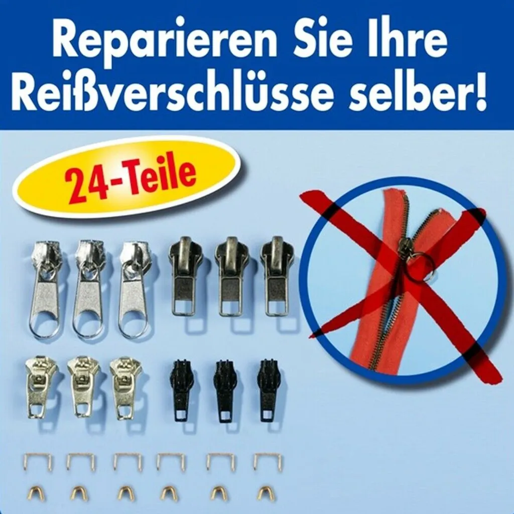 Reißverschluss Reparatur Set 85er Metall Zipper Schieber Zip Repairset Zange 
