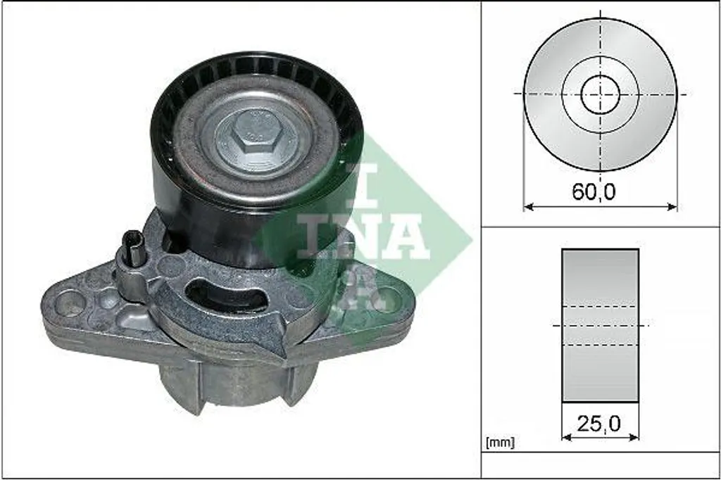 Galet tendeur de courroie trapézoïdale OE 7700102872 Dacia et Renault