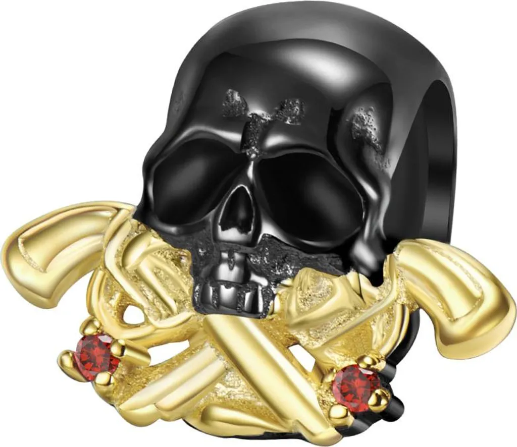 Pendentif Pandora tête de mort argent 925 durable - Bijou anti-ternis