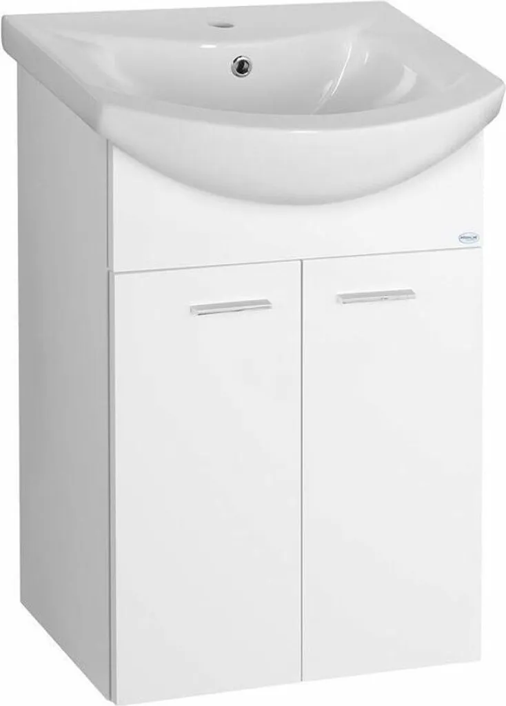 ZOJA Mobile Base Bagno 50,5 cm | Armadietto Bianco Ante Lucide