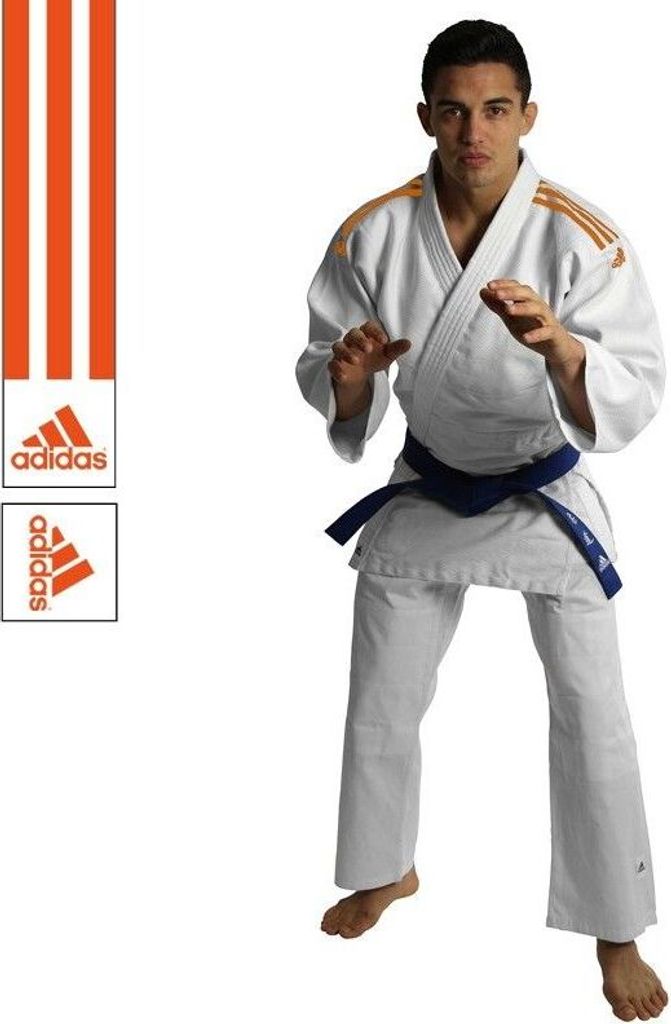 adidas Judoanzug J350 Club Weiß/Orange-170cm Produktbild 