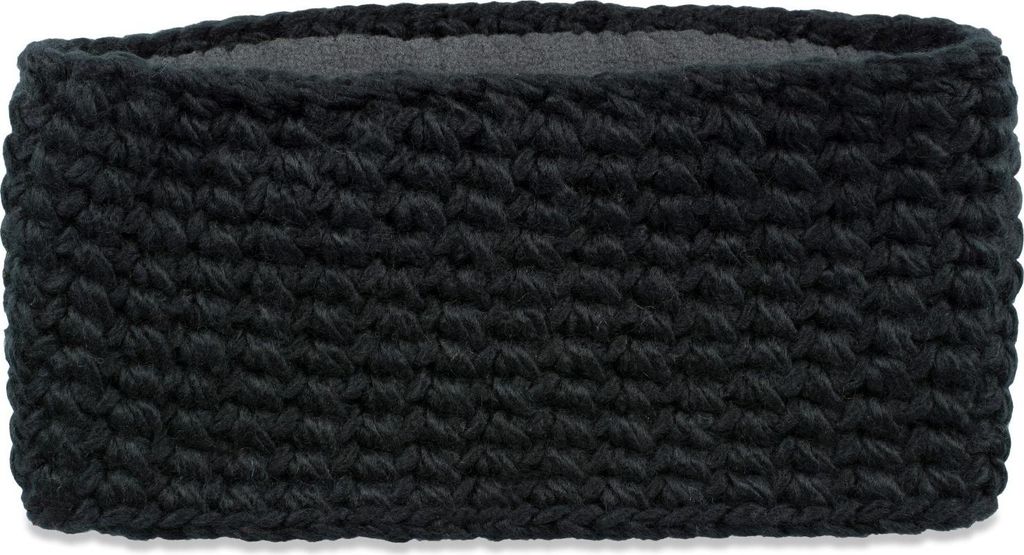 styleBREAKER Damen breites Grob gehäkeltes Stirnband einfarbig, Thermo Fleece Futter, Tube Schal, Winter Headband 04026050