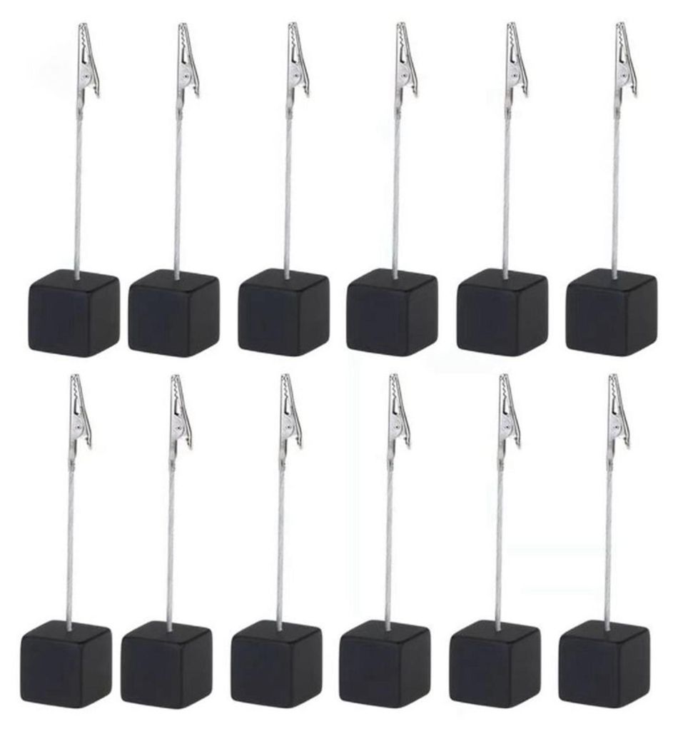 12PCS držák karet Cube Pine Dekorativní stolní číslo Obrázek produktu 