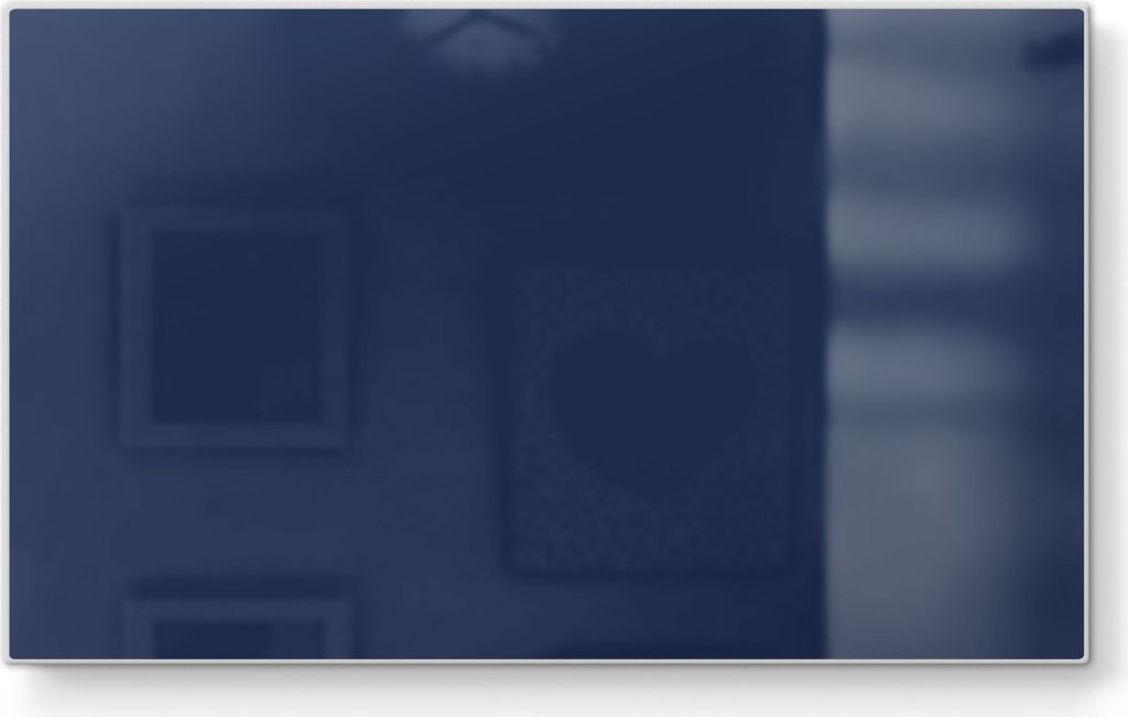 DEQORI Frühstücksbrett Glas 23x14 cm 'Dunkelblau' Schneidebrett Schneideplatte