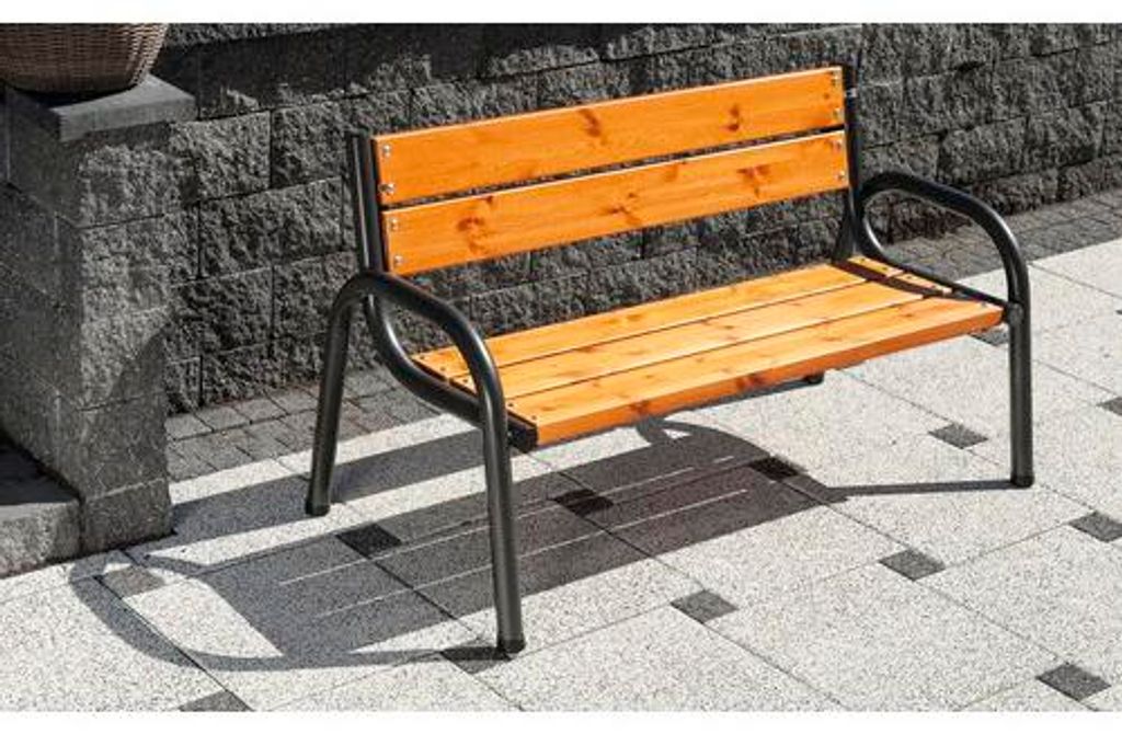 Gartenbank Dajar Lux 4-Sitzer aus Holz braun, belastbar bis 220 kg