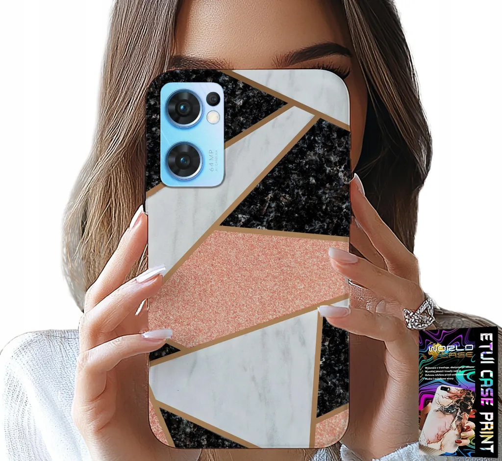 Custodia Elegante per Oppo Reno7 5G | Cover Moda + Protezione Vetro