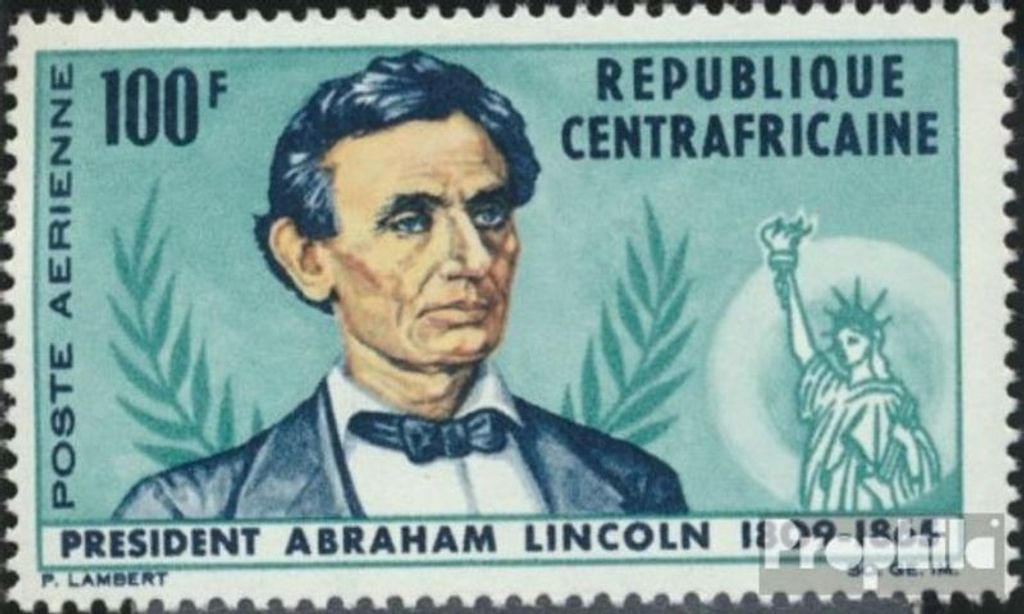 Briefmarken Zentralafrikanische Republik 1965 Mi 73 (kompl.Ausg.) postfrisch Abraham Lincoln
