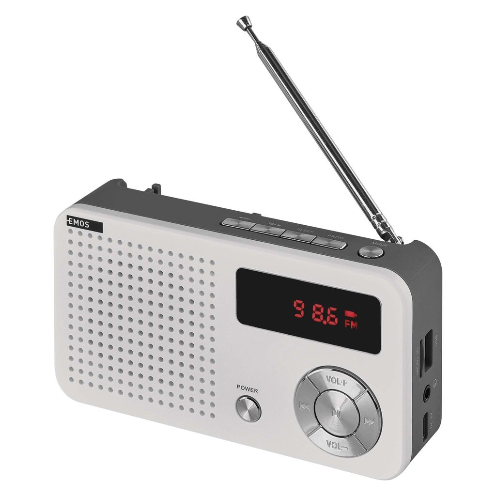 EMOS Tragbares Digitales FM-Radio und