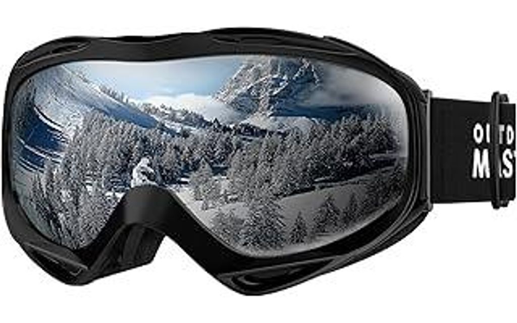 OutdoorMaster Unisex Skibrille OTG für Damen und Herren, Snowboard Brille Schneebrille 100% UV-Schutz skibrille für brillenträger, Anti-Nebel Sn...