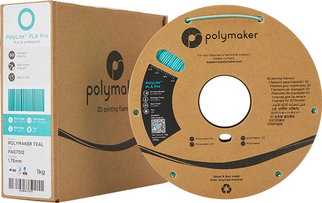 Filamento Turchese 1.75mm Polymaker PolyLite PLA PRO - 1kg High-Tech - 4