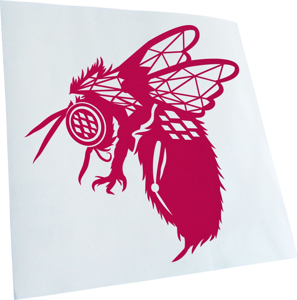 Kiwistar - Autoaufkleber - Biene Polygon Hummel - Neonorange - 10x10cm - Aufkleber für Auto, Laptop, Fahrrad, LKW, Motorrad mehrfarbig JDM Decal R...