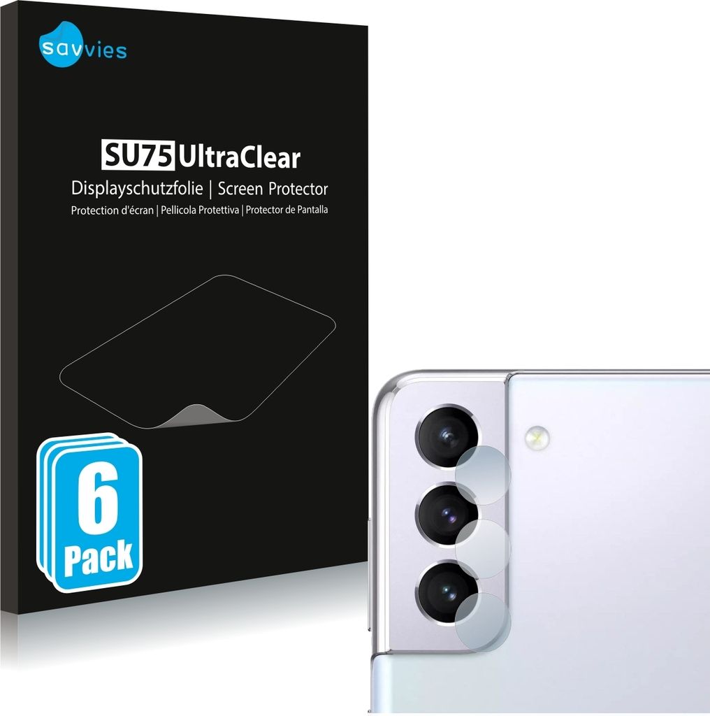 6x Für Samsung Galaxy S21 5G (NUR Kameraschutz) Schutzfolie Savvies Displayschutz Display Schutz Folie Klar Transparent