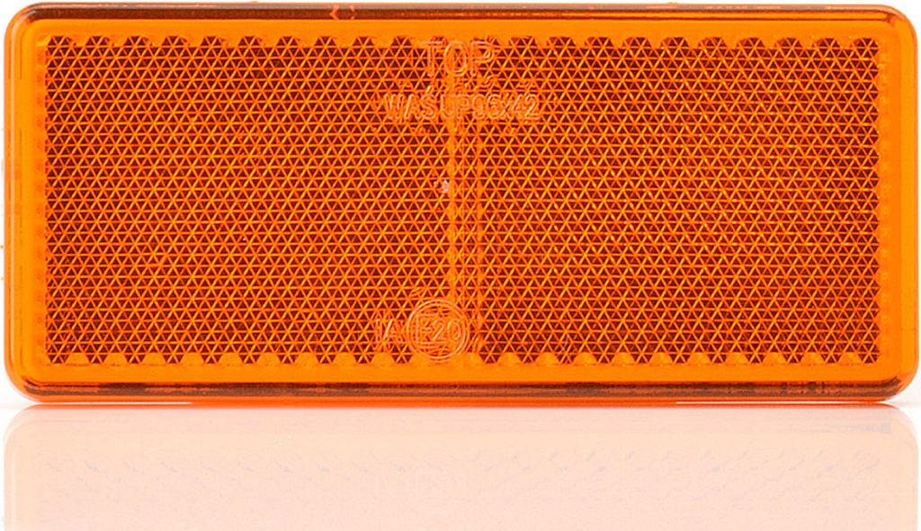 Reflektor orange 96 x 42 mm mit Klebeband Produktbild 