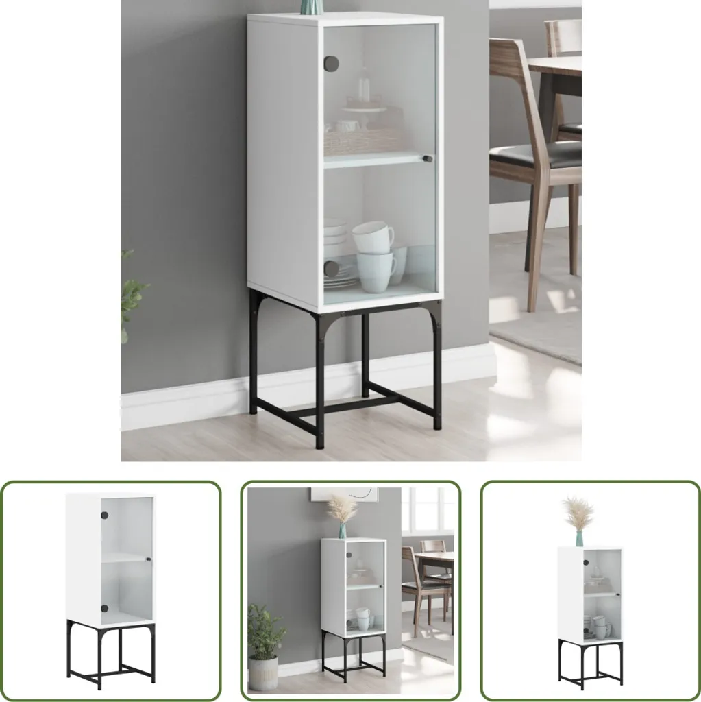 Mobiletto Vetrina Bianco 35x37x100 cm - Ottimizzazione Spazi Design