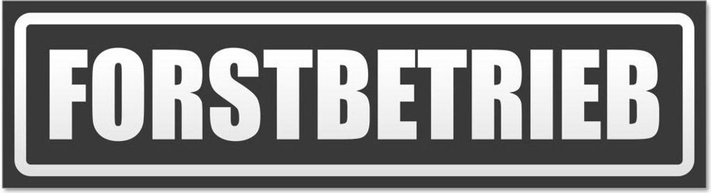 Kiwistar - Autoaufkleber - Dunkelgrau - 30 x 8 cm - Forstbetrieb invertiert - Hinweis Aufkleber Sticker für Auto, Kfz, Fahrrad, PKW, LKW