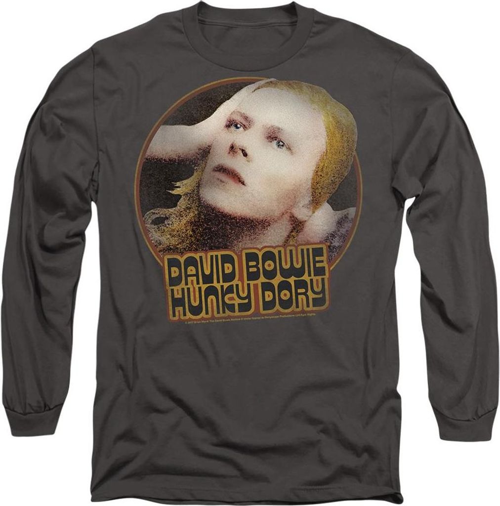 David Bowie - "Hunky Dory" T-Shirt für Herren/Damen Uni TV9364 (XXL) (Holzkohle)