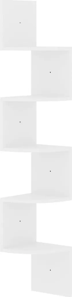 SYFAX Trend Scaffale Angolare Bianco Glossy 123cm | Minimal & Cool