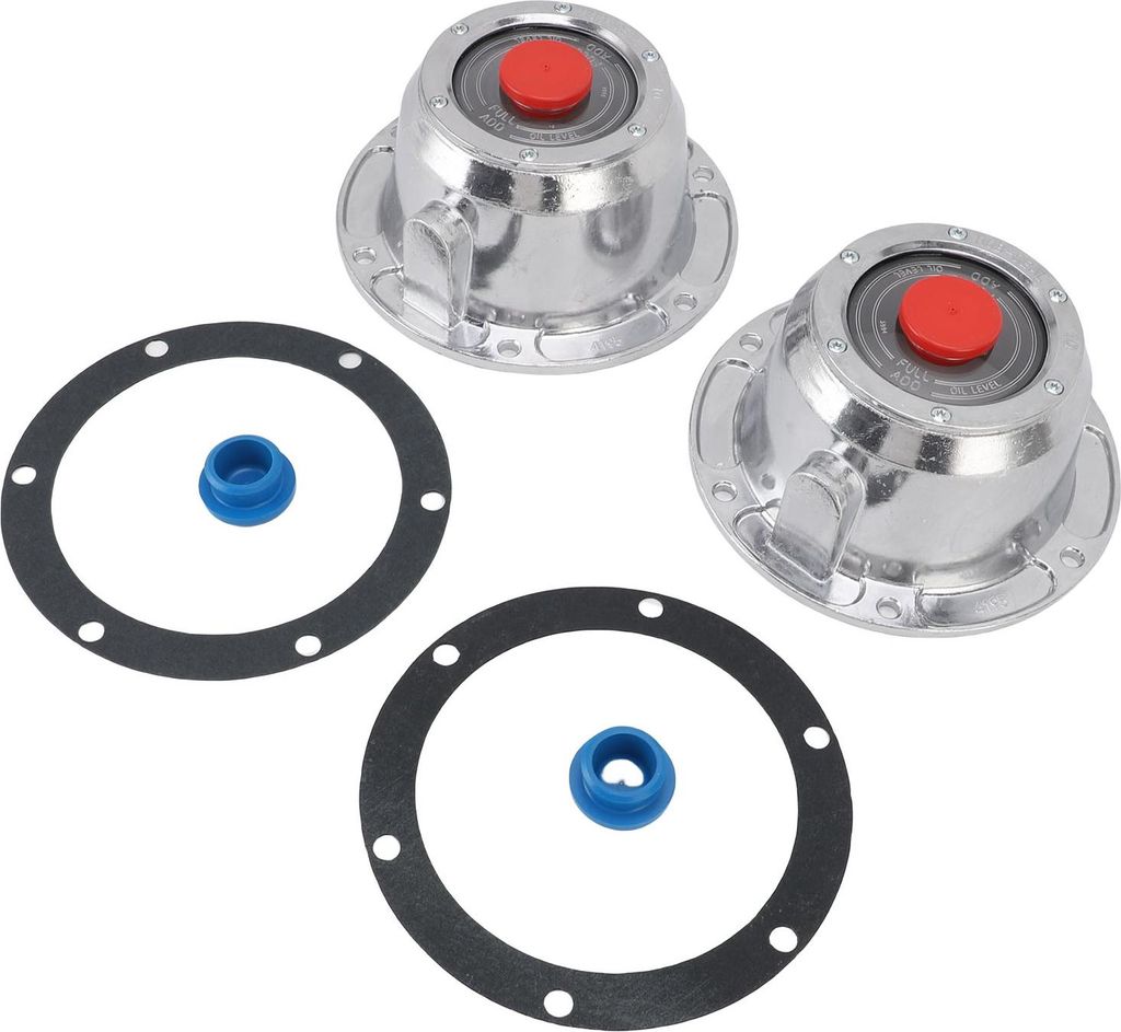 Anhänger-Radkappen mit Gummistopfen und Dichtung 3434195 6 Bolzenlöcher Achse Aluminiumlegierung Radkappen Ersatz für Spicer-Dana M10HK124 M10HK182