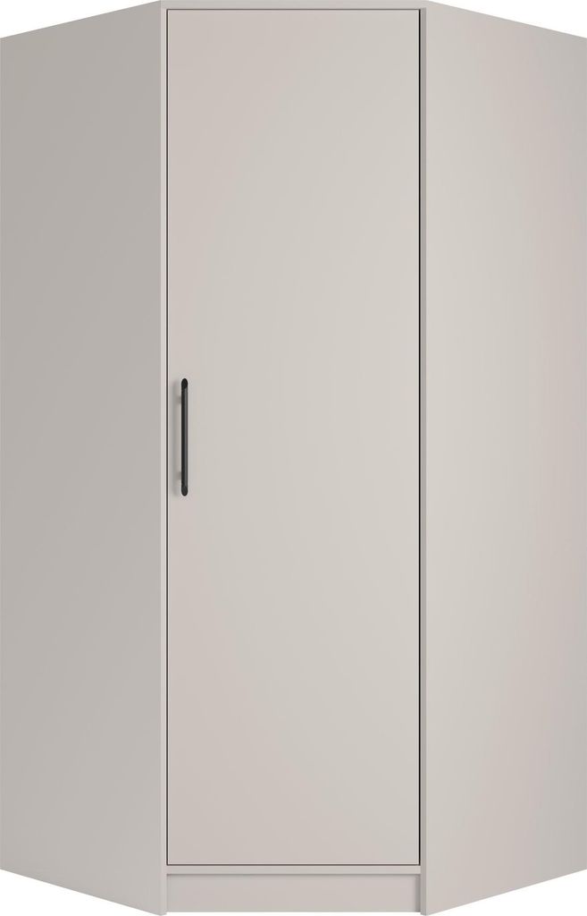 Furniture24 Eckkleiderschrank Smart Sr4 - Kaschmir, 95x190x95 cm, Moderner Stauraum für Schlafzimmer und Jugendzimmer