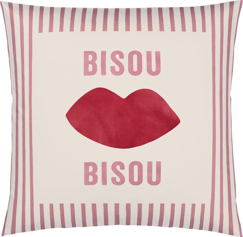Elegante Bettwäsche Bisou Rosarot 24522/1 Na.Kissen 40/40 Produktbild 