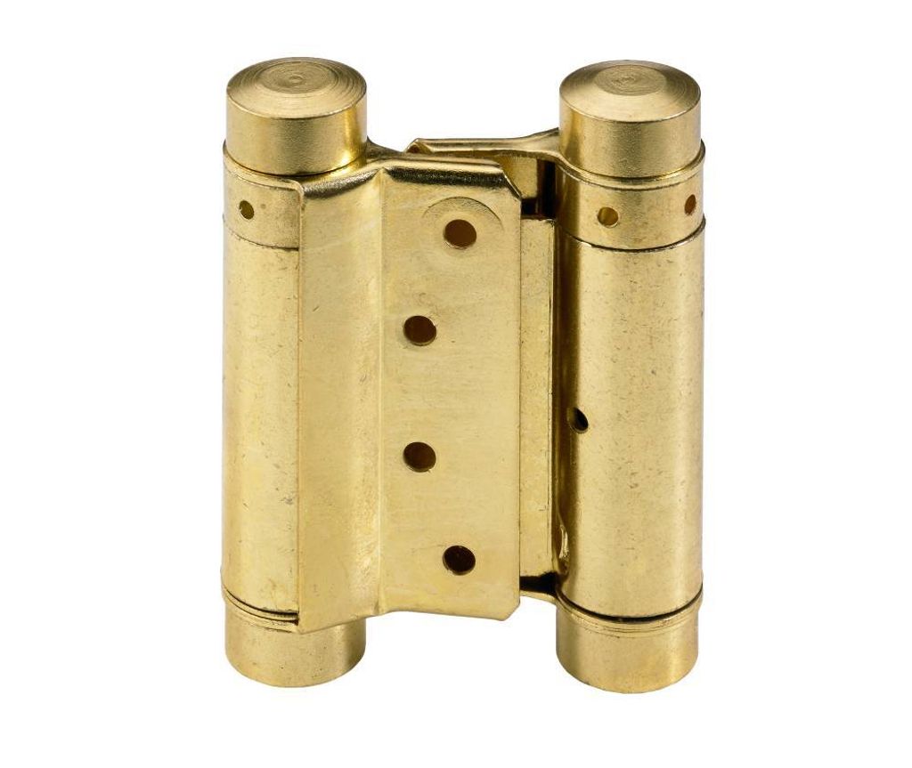 Hettich Pendeltürbeschlag 75mm vermessingt Produktbild 