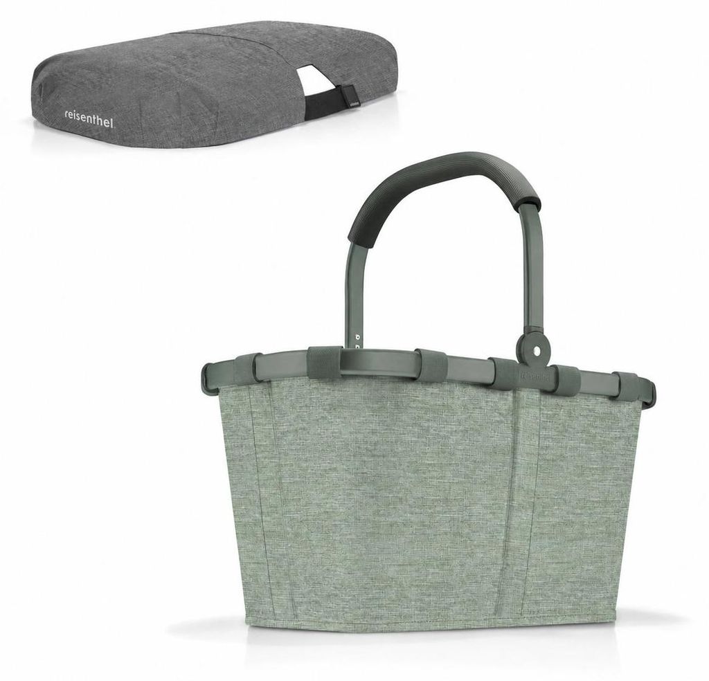 reisenthel Einkaufskorb Tasche Korb carrybag frame twist sage BK5049 + Cover twist silver BP7052