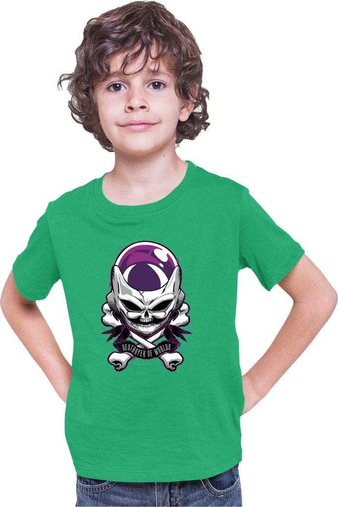 Kinder T-Shirt Dragon Anime Manga Ball Z Frieza 01, 9-11 Jahr - 140 / Grün