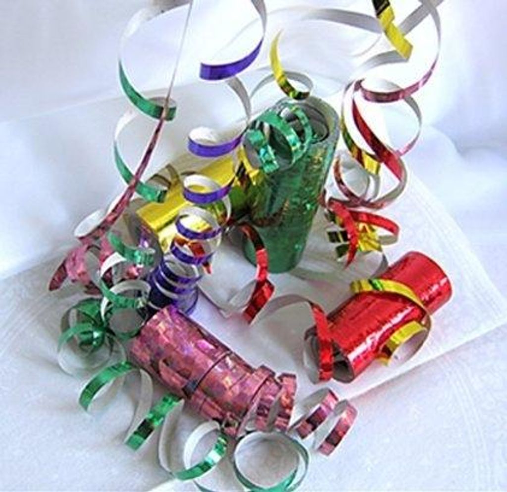PartyDeco Holografische Serpentinen, gold, 3,8m, Gold, Kein Produktbild 