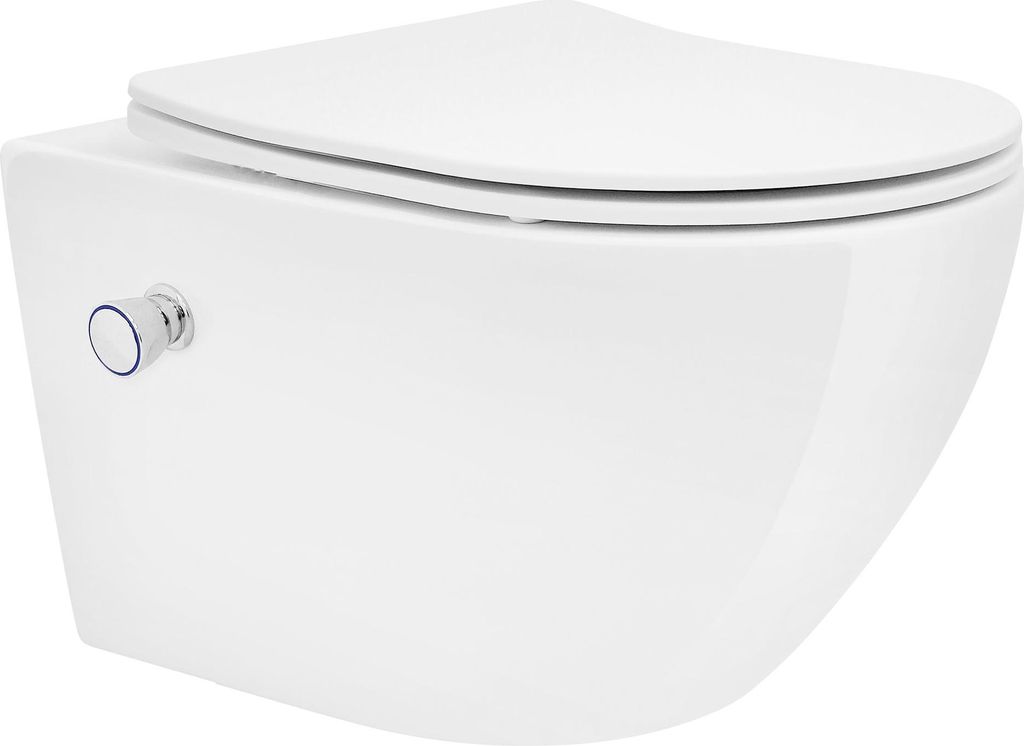 LuxeBath Spülrandloses Wand Hänge WC lang 54cm, Weiß, aus Produktbild 