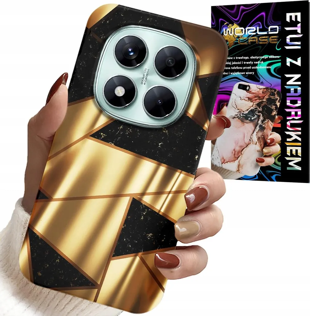 Cover Lusso Xiaomi Note 14 Pro+ 5G Oro + Protezione Hydrogel Film