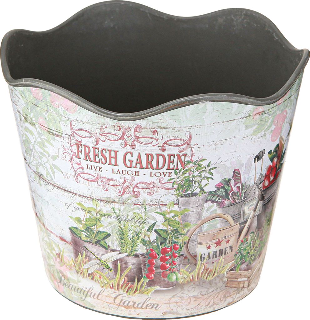 Kräutertopf Blumentopf Plastik Vintage Set 2 Stück Küche Garten