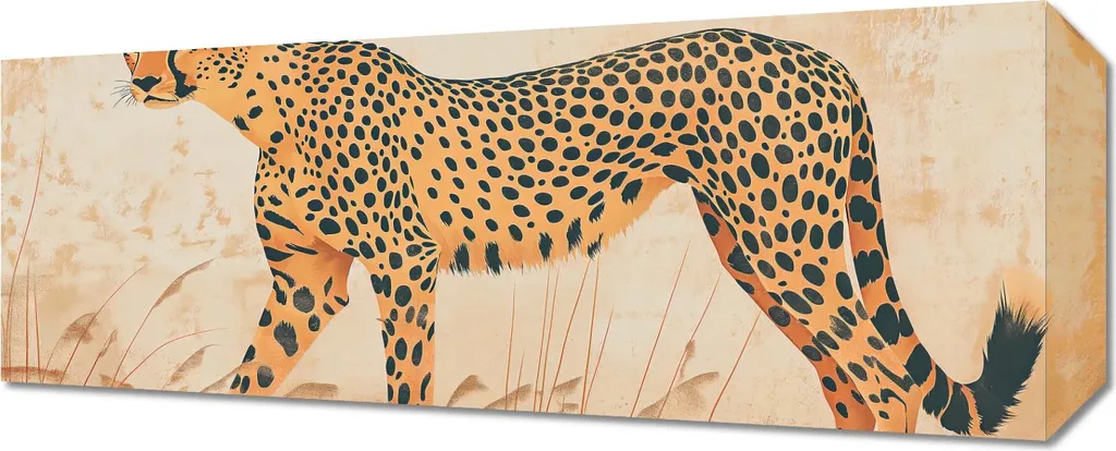 Image Guépard 50x20 cm - Habillez vos Murs avec une Touche de Vitesse
