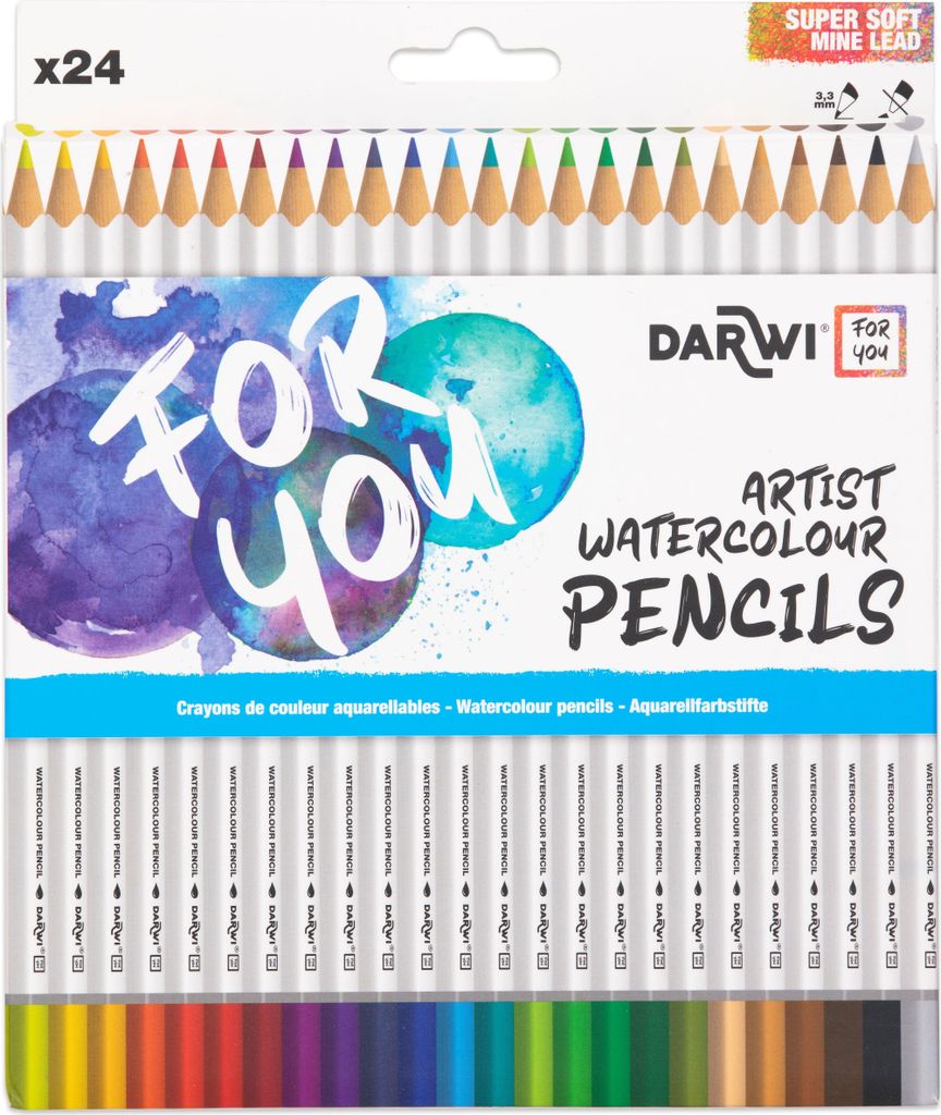 Darwi For You, Schachtel mit 24 Aquarellfarbstiften