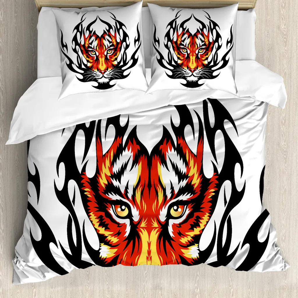 Housse de couette 200x200 cm Jungle Tigers Prince pour lit deux personnes