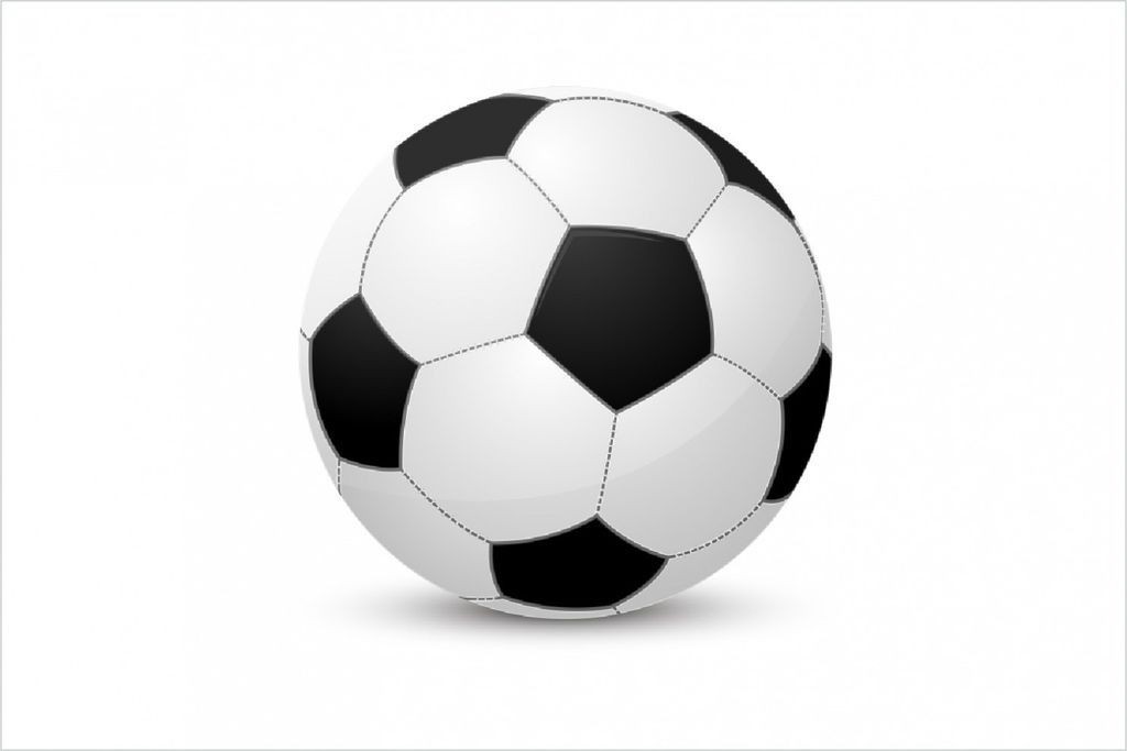 Wallario selbstklebendes Poster - Fußball klassisch vor weißem Hintergrund, Größe: 100 x 150 cm