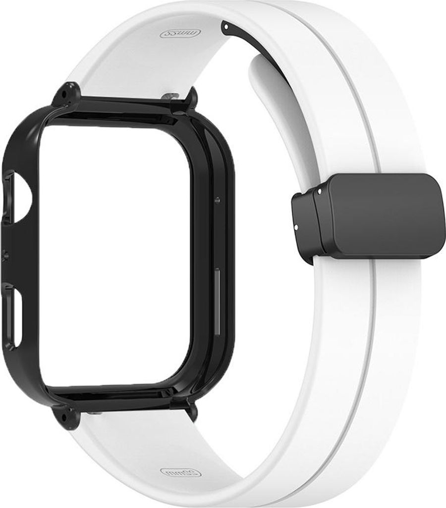 INF Silikon Armband für Huawei Band FIT 4 mit Magnetverschluss, Weiß
