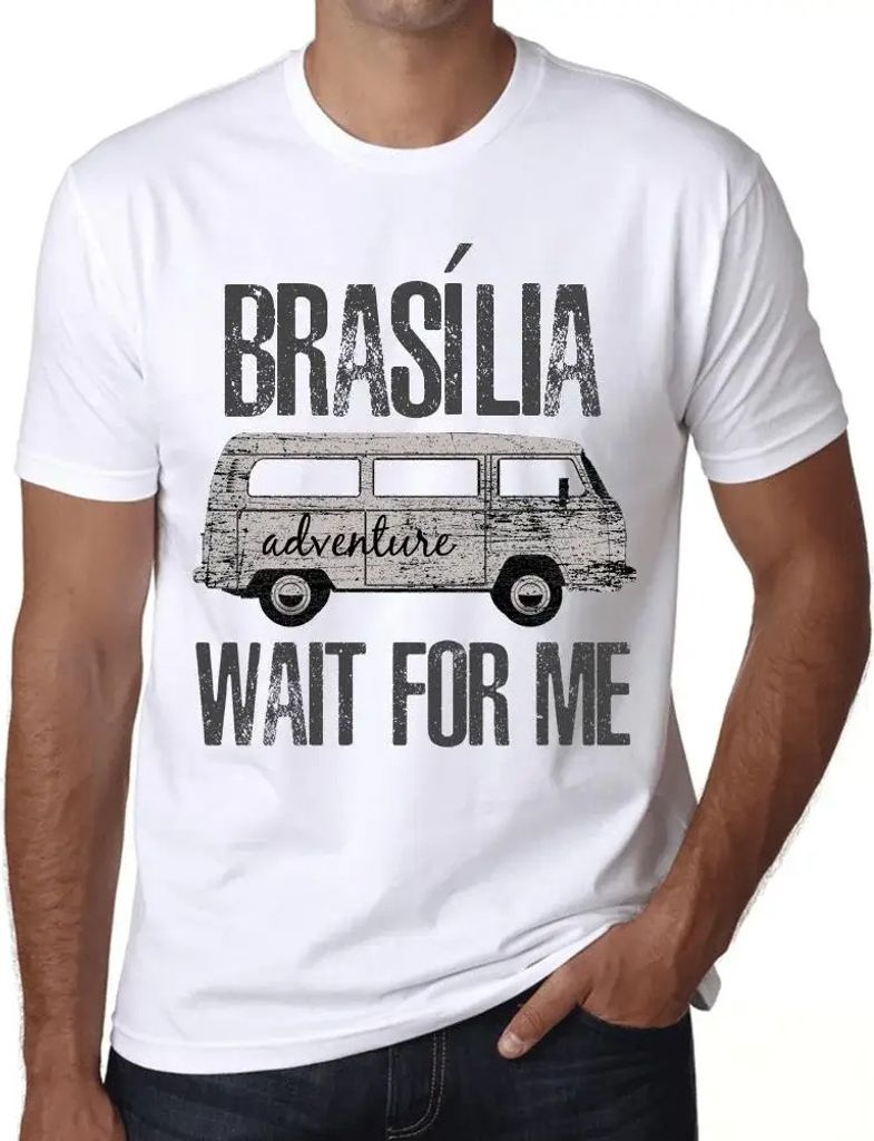 Herren Grafik T-Shirt Abenteuer warten auf mich in Brasilien – Adventure Wait For Me In Brasília – Öko-Verantwortlich Vintage Jahrgang Kurzar...