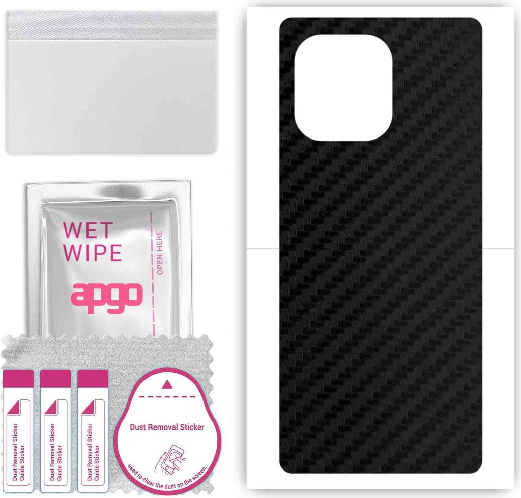 apgo Rückseite Schutzfolie, Skin, kompatibel mit Honor X8A 5G, Hinten Displayschutzfolie aus Vinylfolie, kratzfest, einfache Montage - Schwarzer K...