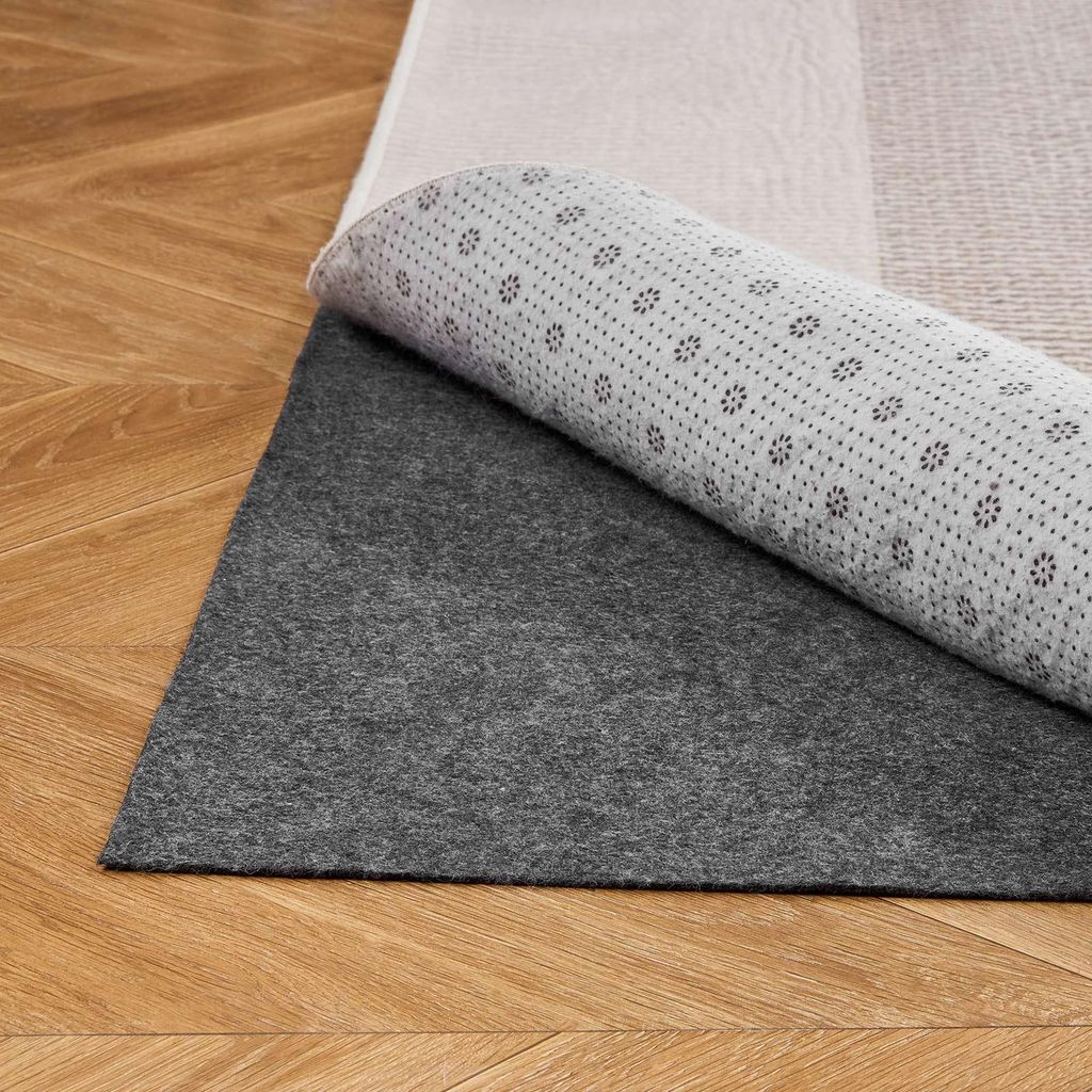 VEVOR Teppichunterlage, Antirutschmatte 2743,2 x 3657,6 x 3 mm, Teppichstopper Zuschneidbar aus Polyester & TPR mit Gummipad, Rutschfest & Wasserfe...