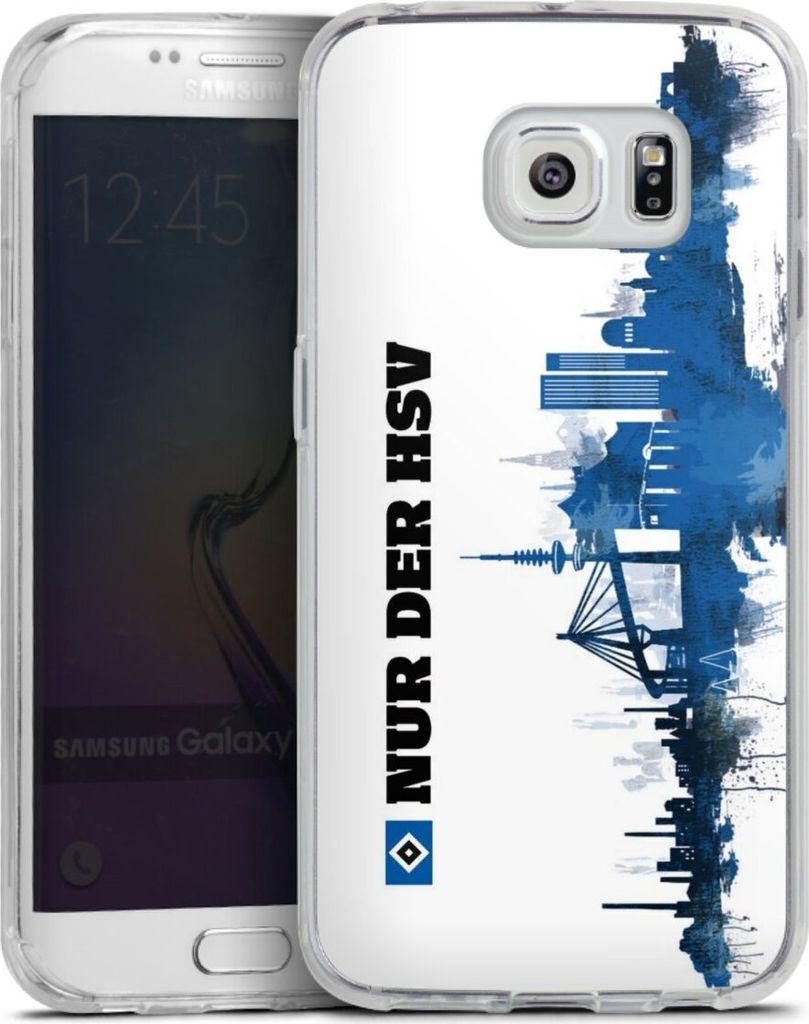 DeinDesign Handyhülle für Samsung Galaxy S6 Edge Silikon Hülle Case Smartphone Schutzhülle Bundesliga HSV Offizielles Lizenzprodukt