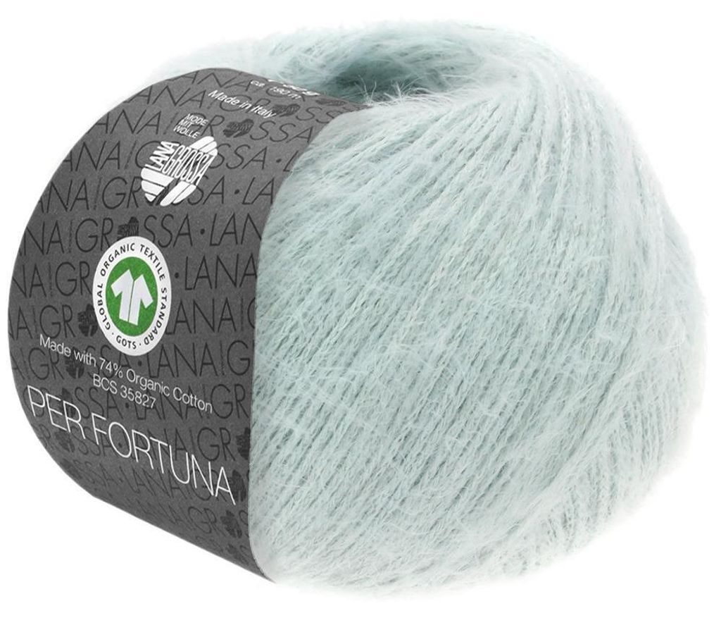 Lana Grossa - Per Fortuna GOTS 0018 eisblau Produktbild 