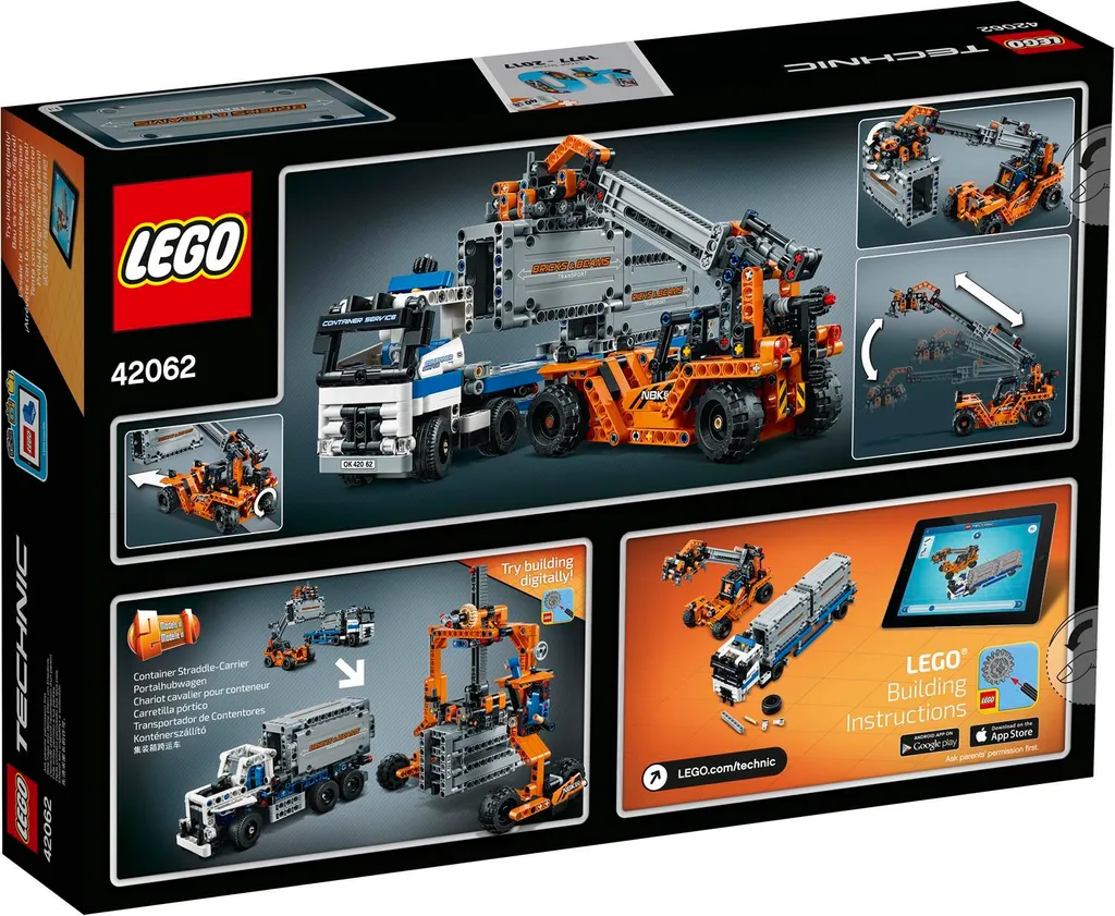 Jeu de construction de transport de conteneurs LEGO Technic 42062 bleu - 11