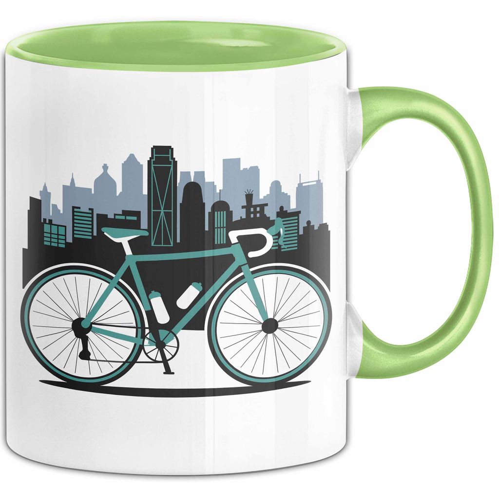 Fahrradpendler Tasse Geschenkidee für Zur Arbeit Radfahrer (Grün)