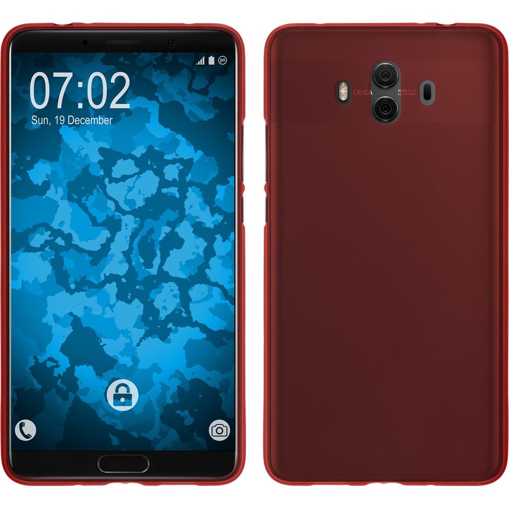 PhoneNatic Case kompatibel mit Huawei Mate 10 - rot Silikon Produktbild 
