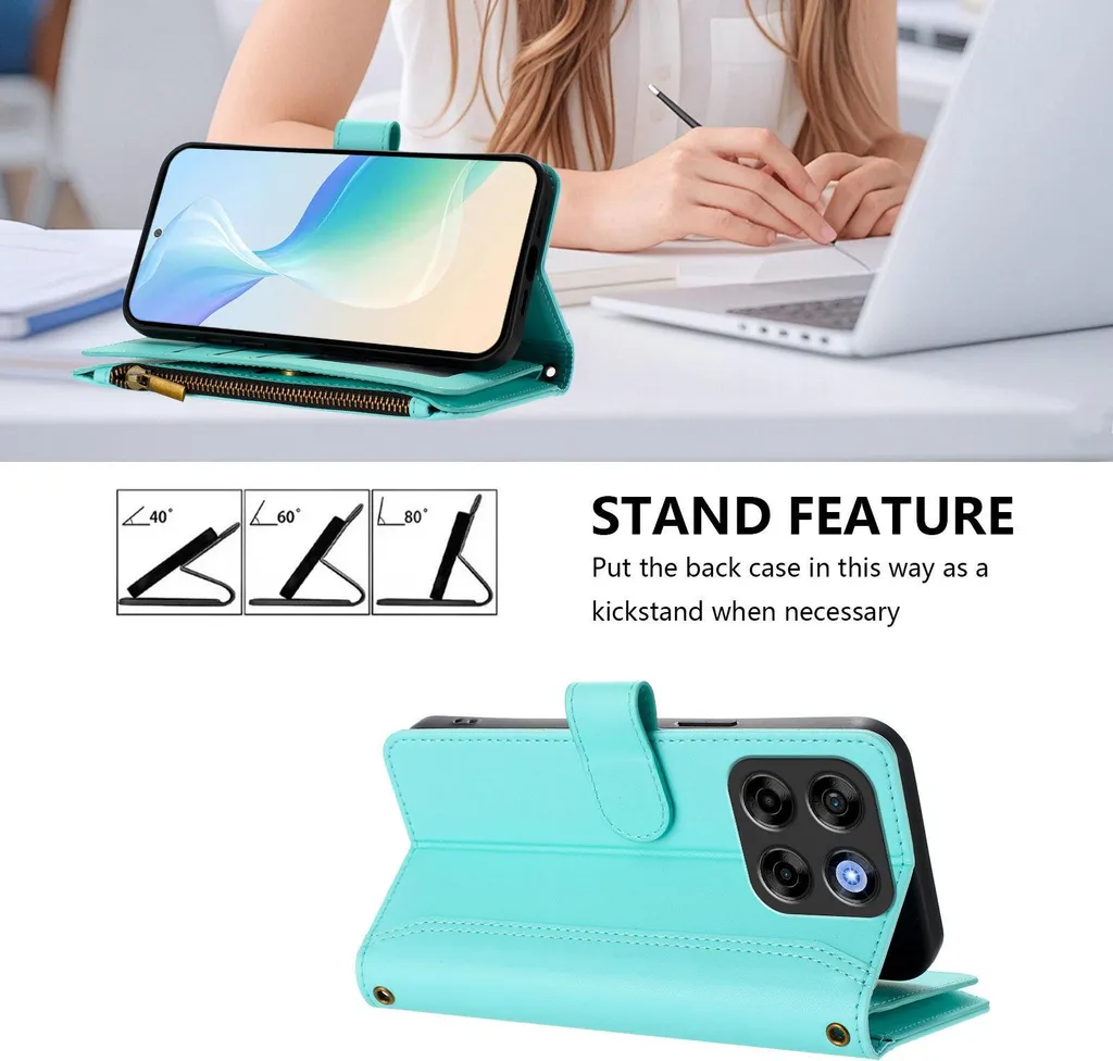 Compatibile Per ZTE Blade V70 Max / Nubia V70 Max Custodia Portafoglio Rhombus Stampato Cover Per Telefono In Pelle