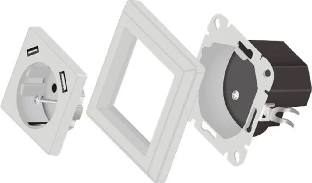 Delock Einbausteckdose mit 2 x USB Typ-A Ladeport 2,8 A (11473)